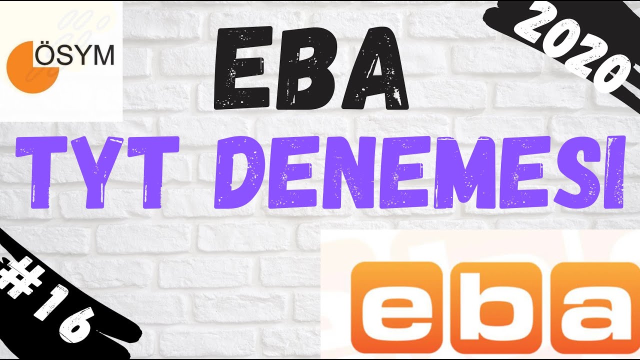 EBA TYT DENEME DİL BİLGİSİ SORU ÇÖZÜMLERİ #16 TYT DENEME EBA