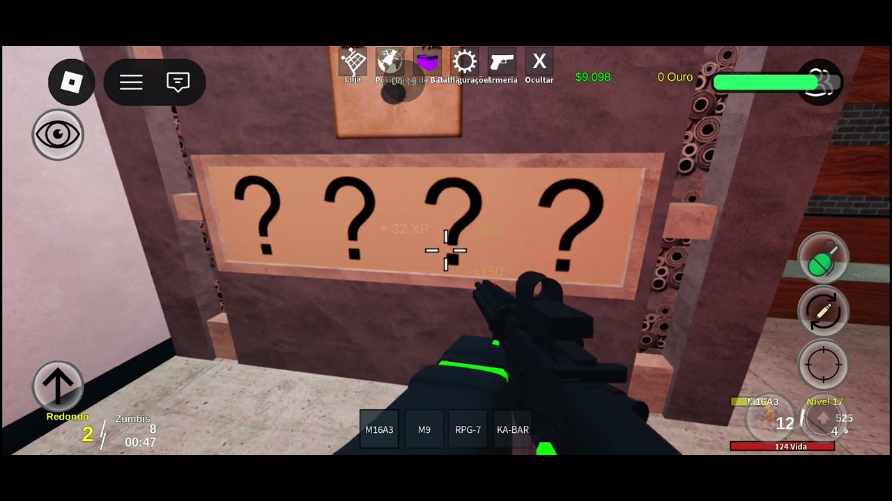 Jogando jogo de zumbie