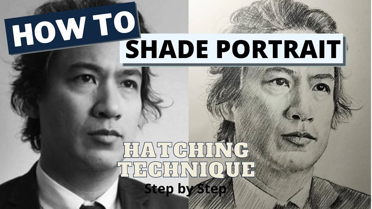 GRAPHITE PENCIL | Portrait: How to Shade Using Hatching Technique. Step by Step. | Paano magshade.