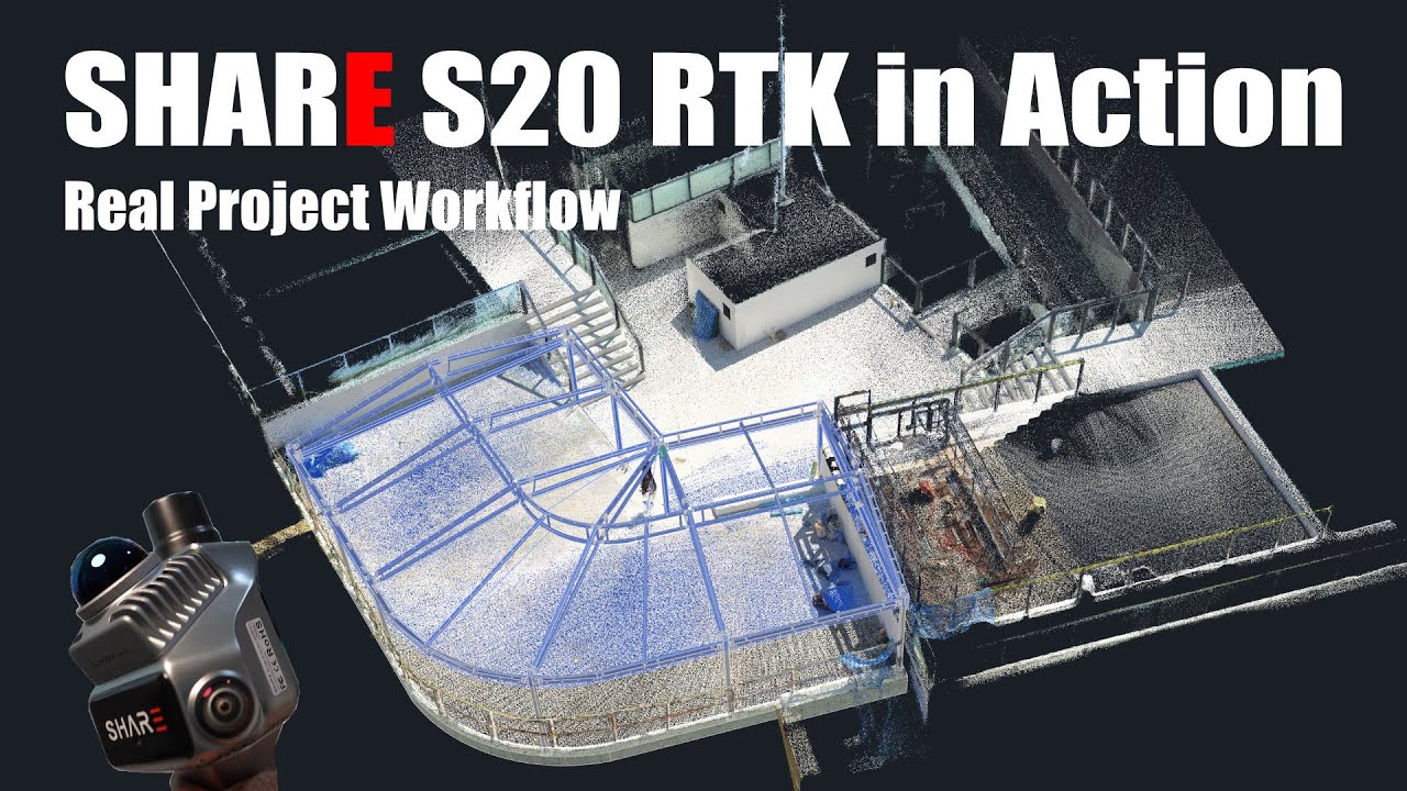RTK Fusion in Action - Base Plate Positioning with SHARE S20 LiDAR Scanner