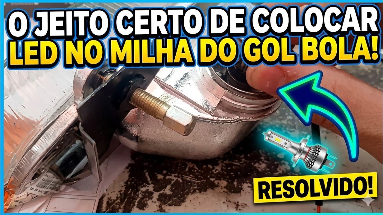 Como instalar lâmpadas LED no farol de milha do gol G2 bola