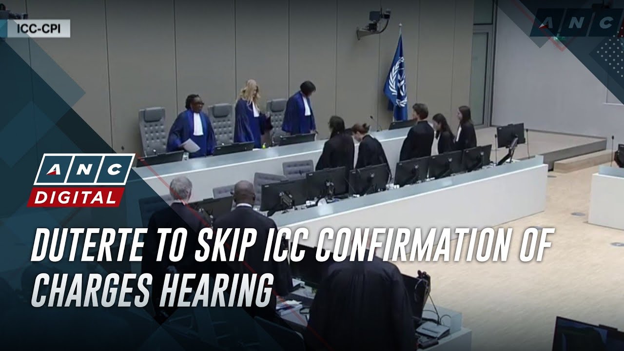 Duterte to skip ICC confirmation of charges hearing