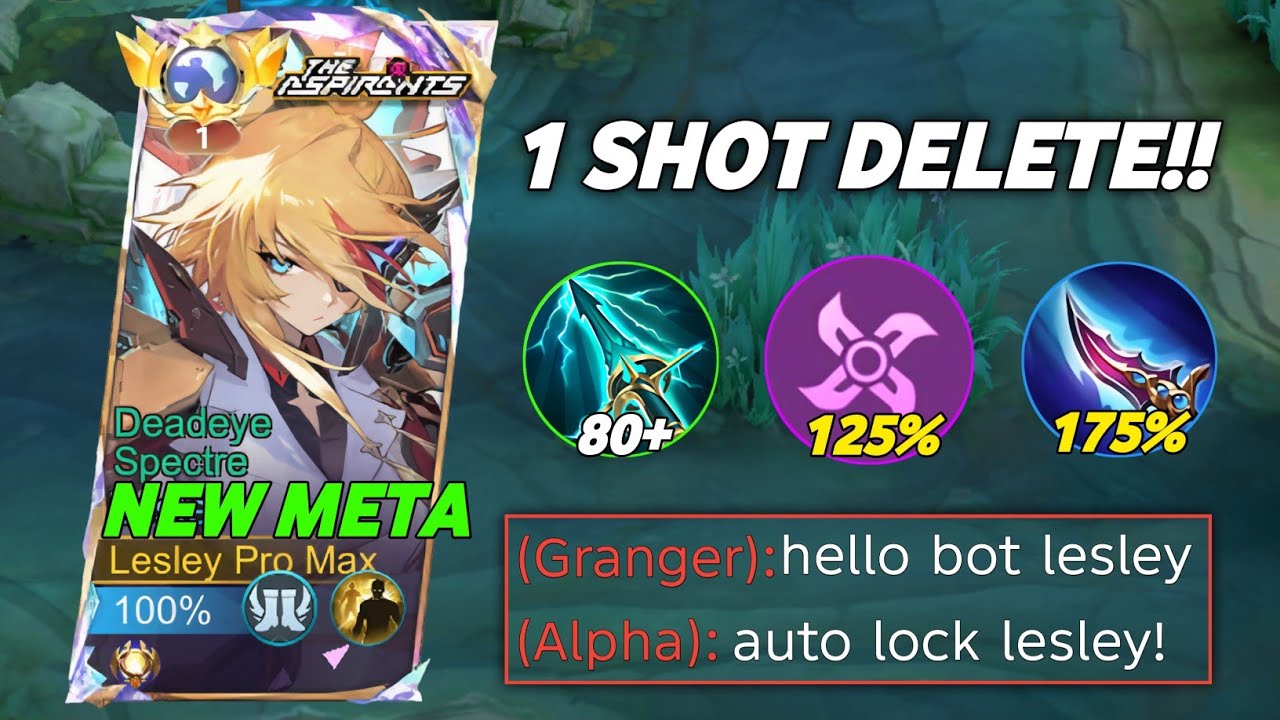 TOP 1 GLOBAL LESLEY CRAZY 1 SHOT BUILD IS HERE!!🔥😱 ( 100% BROKEN!! ) - MUST TRY! - MOBILE LEGENDS