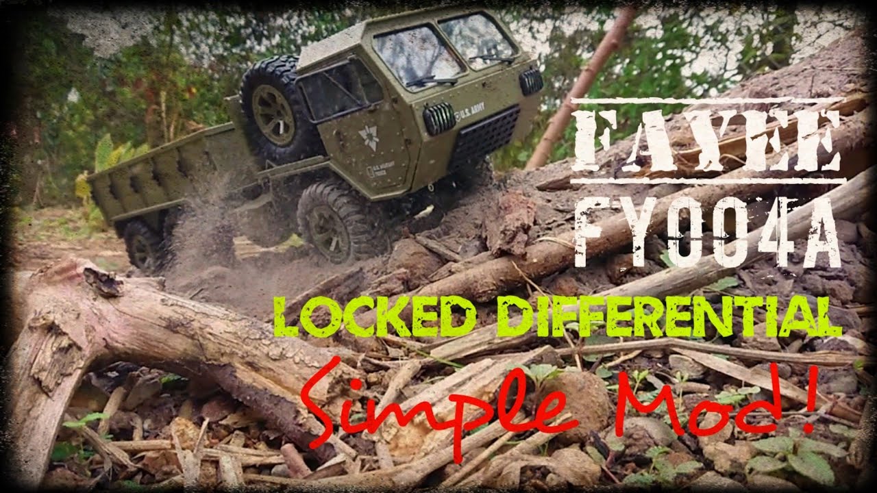 Fayee FY004A Hemtt 1/16 RC Open vs Lock Differential, Simple Modification
