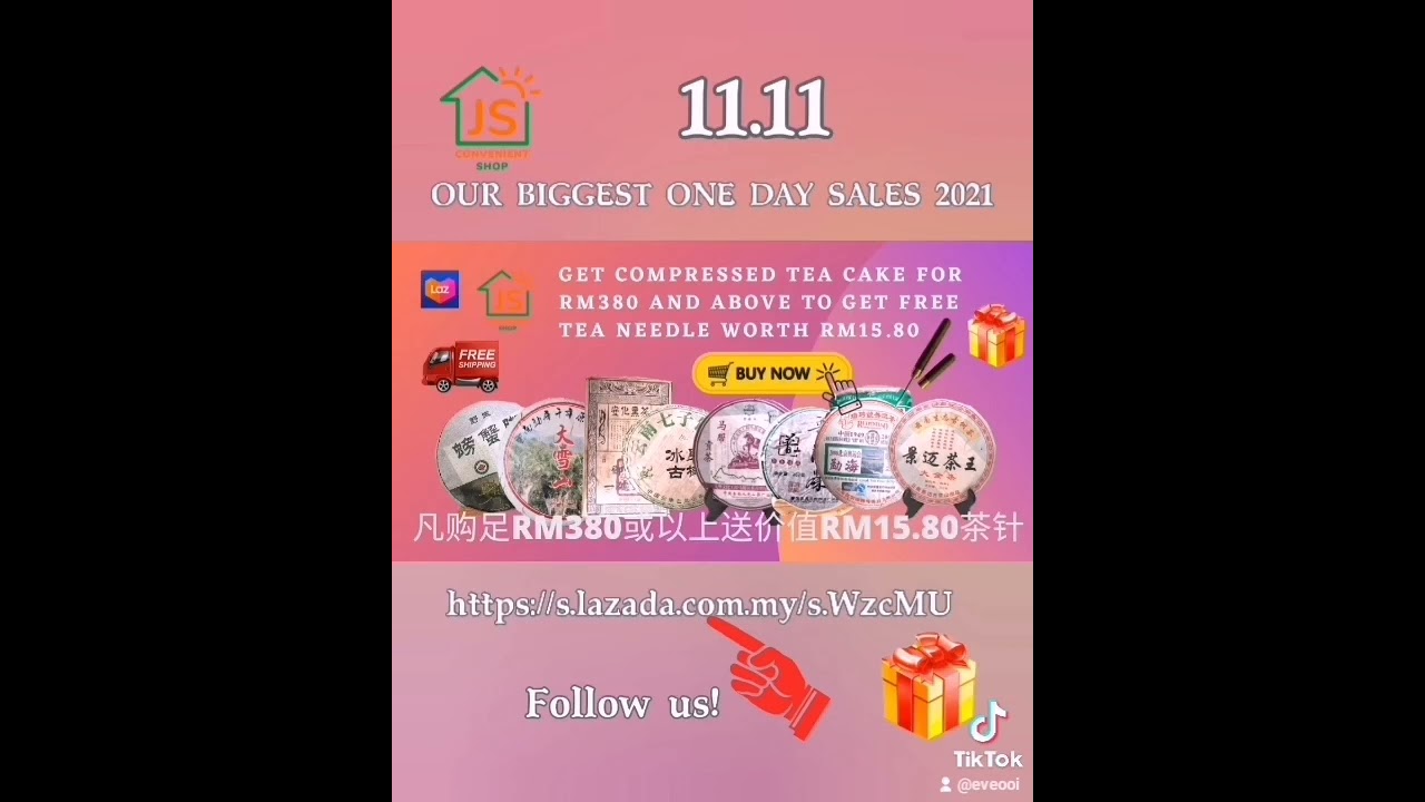 2021 Lazada 11.11 Biggest One Day Sales