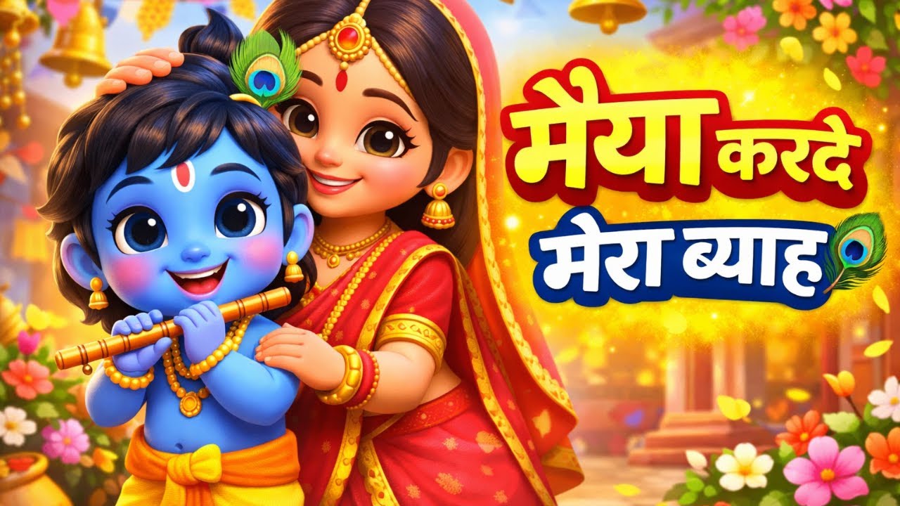 राधिका गौरी से ब्रज की छोरी से | मैया करदे मेरा ब्याह | Cute Krishna Kids Bhajan