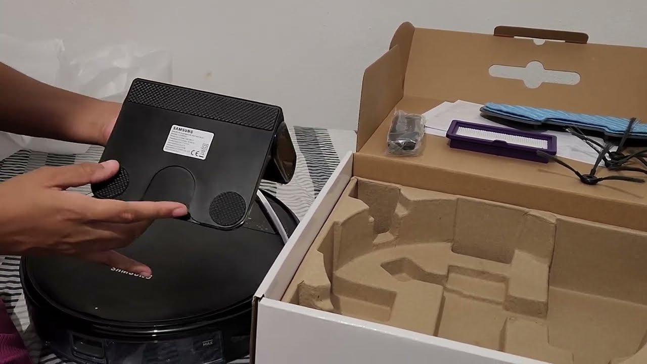 Samsung robô aspirador POWERbot-E VR5000RM - unboxing Magalu