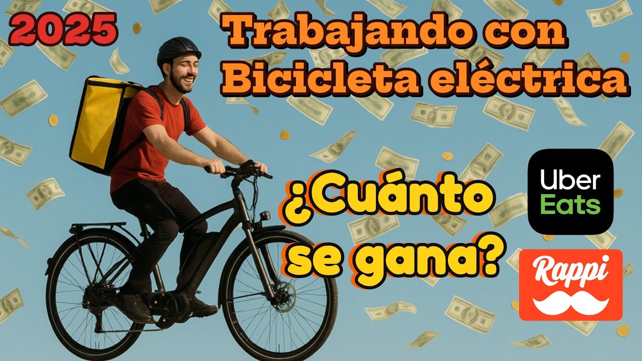 Bicicleta eléctrica en Rappi, Uber Eats y Didi ¿Se paga bien? 🤔💵💲 México