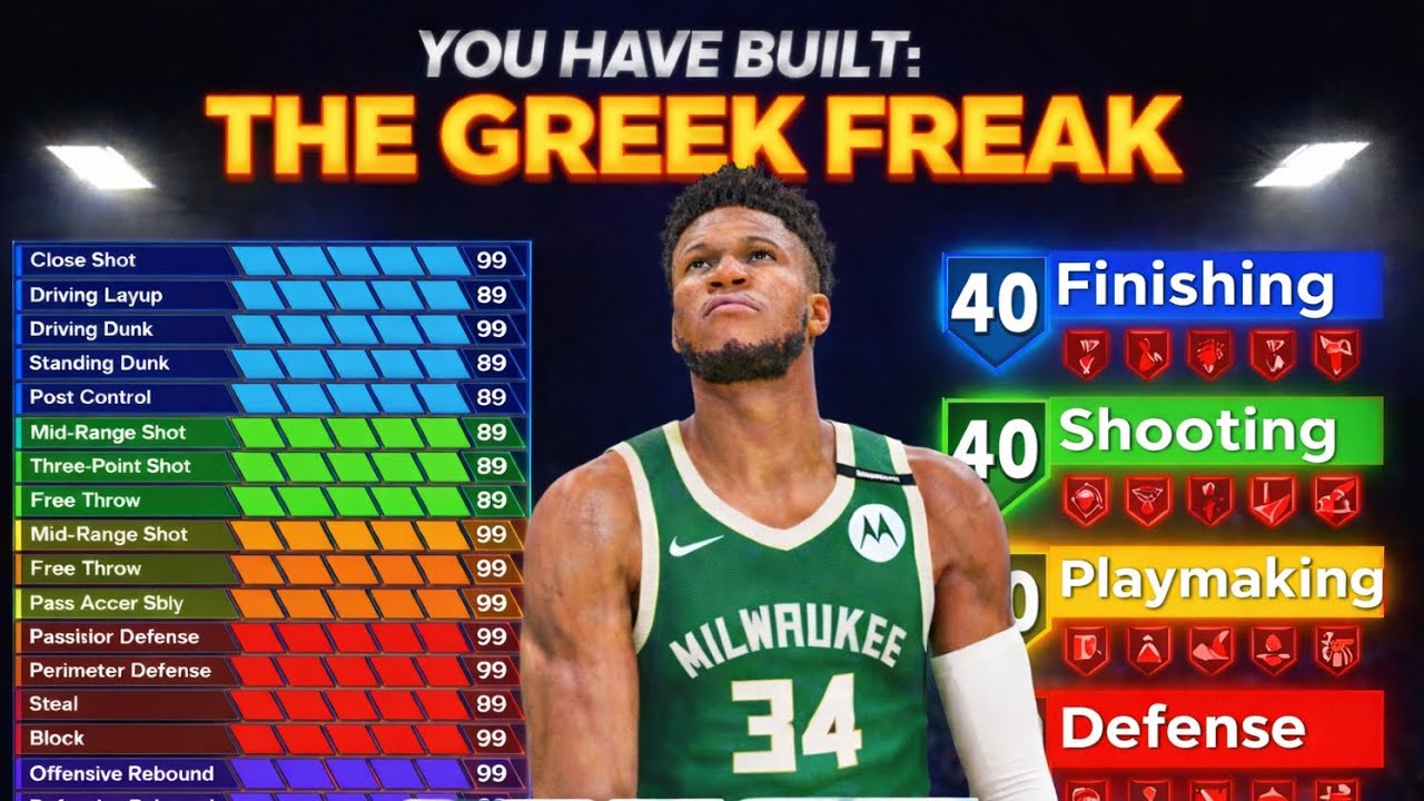 THE BEST 6’11 GIANNIS ANTETOKOUNMPO BUILD IS A CHEAT CODE IN NBA 2K26! INSANE CONTACT DUNKS!