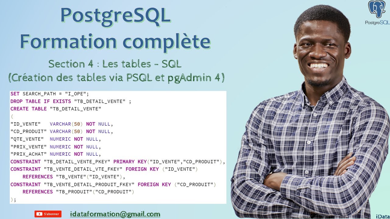 Création des tables via PSQL et pgAdmin 4 - PostgreSQL #5