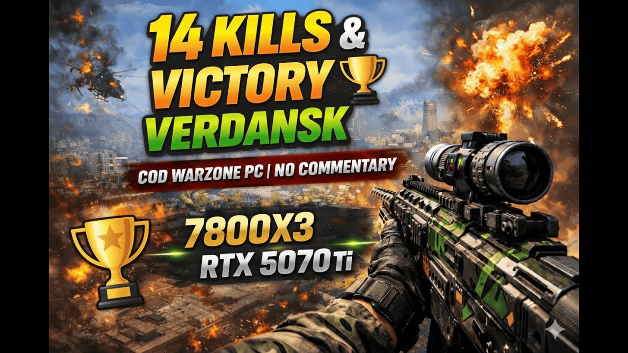14 KILLS & VICTORY 🏆 | VERDANSK | COD Warzone PC | NO Commentary (7800X3D + RTX 5070 Ti)