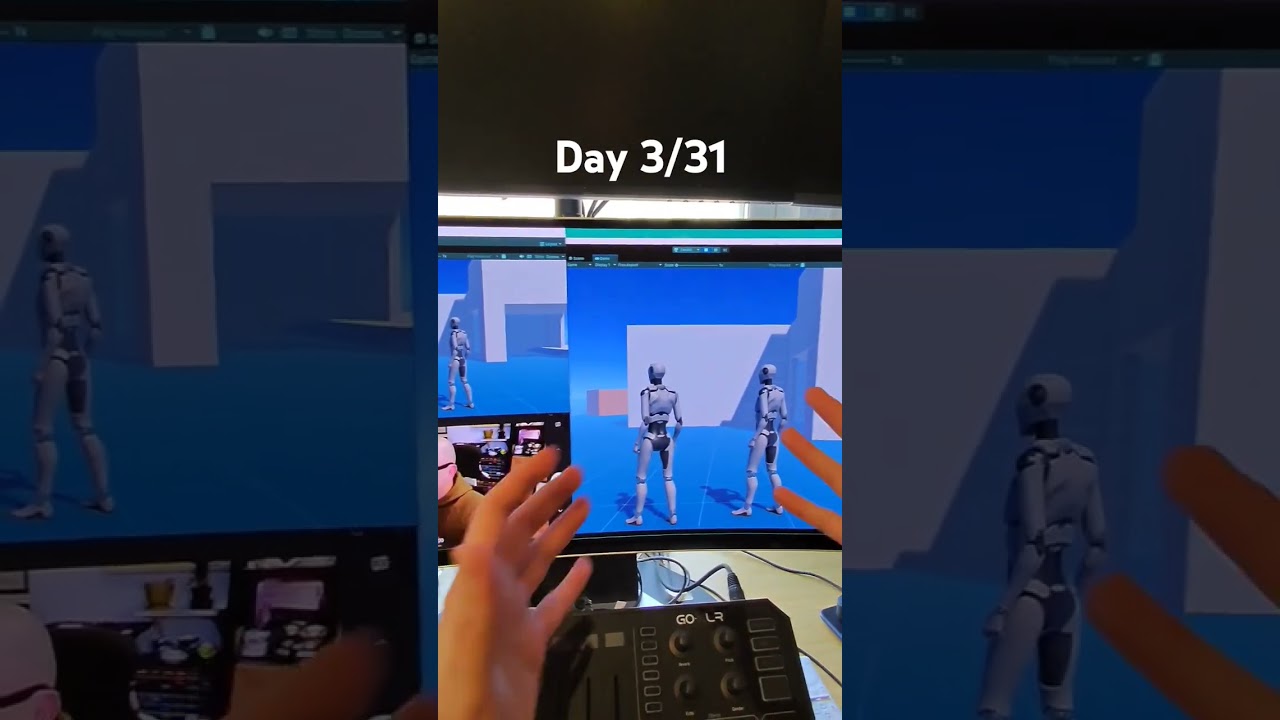 Day 3/31 Progress?? 🤔 #gamedev #unity #chatroomgame #monthlychallenge #ps1 #indiegame #raybanmeta