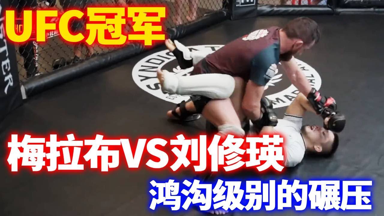 普通职业选手和UFC冠军的差距有多大！ 鸿沟级别的碾压，梅拉布VS刘修瑛（实战比赛）