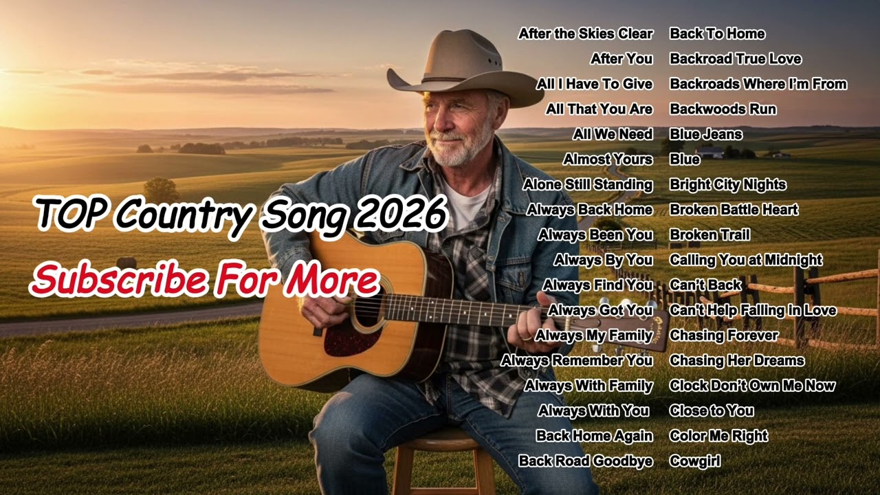 Top Country Songs Playlist - Country Music 2026 - Zach Bryan Luke Combs Thomas Rhett Morgan Wallen