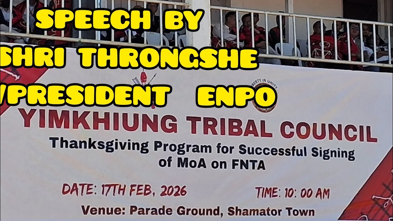 Speech by Shri Throngshe v/president ENPO