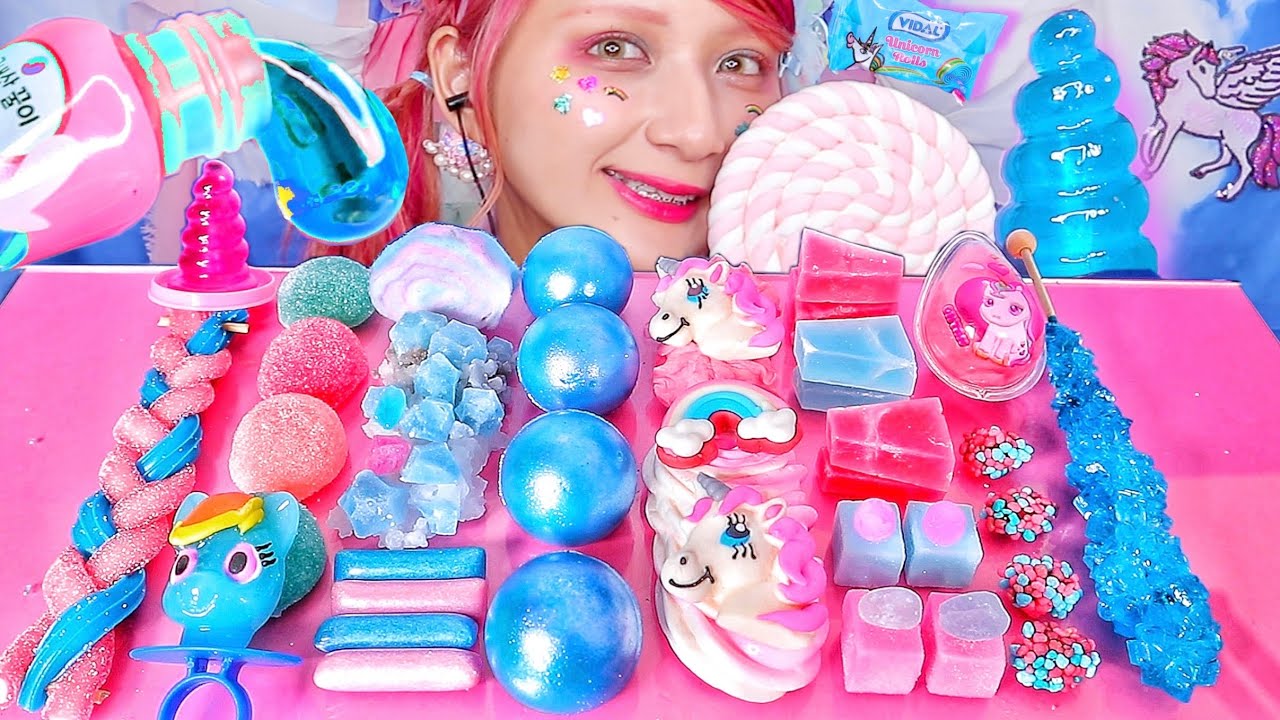 【ASMR】ユニコーンを食べる🦄🌈🪽💎🩷