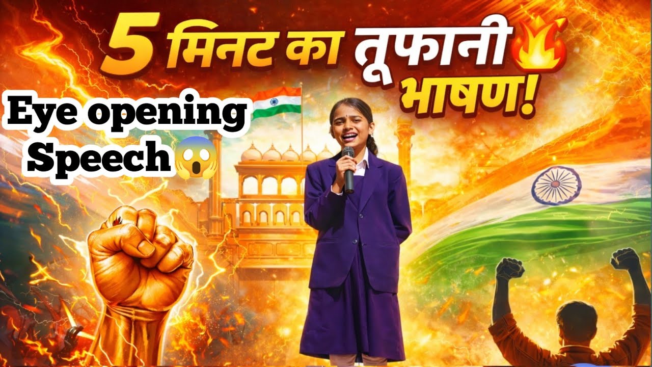 Eye Opening Republic Day Speech 🇮🇳 | Class 6 Student Speech on Corruption & Unity 💯