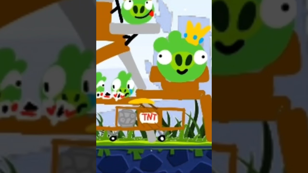 Angry Birds vs. Bad Piggies be like: