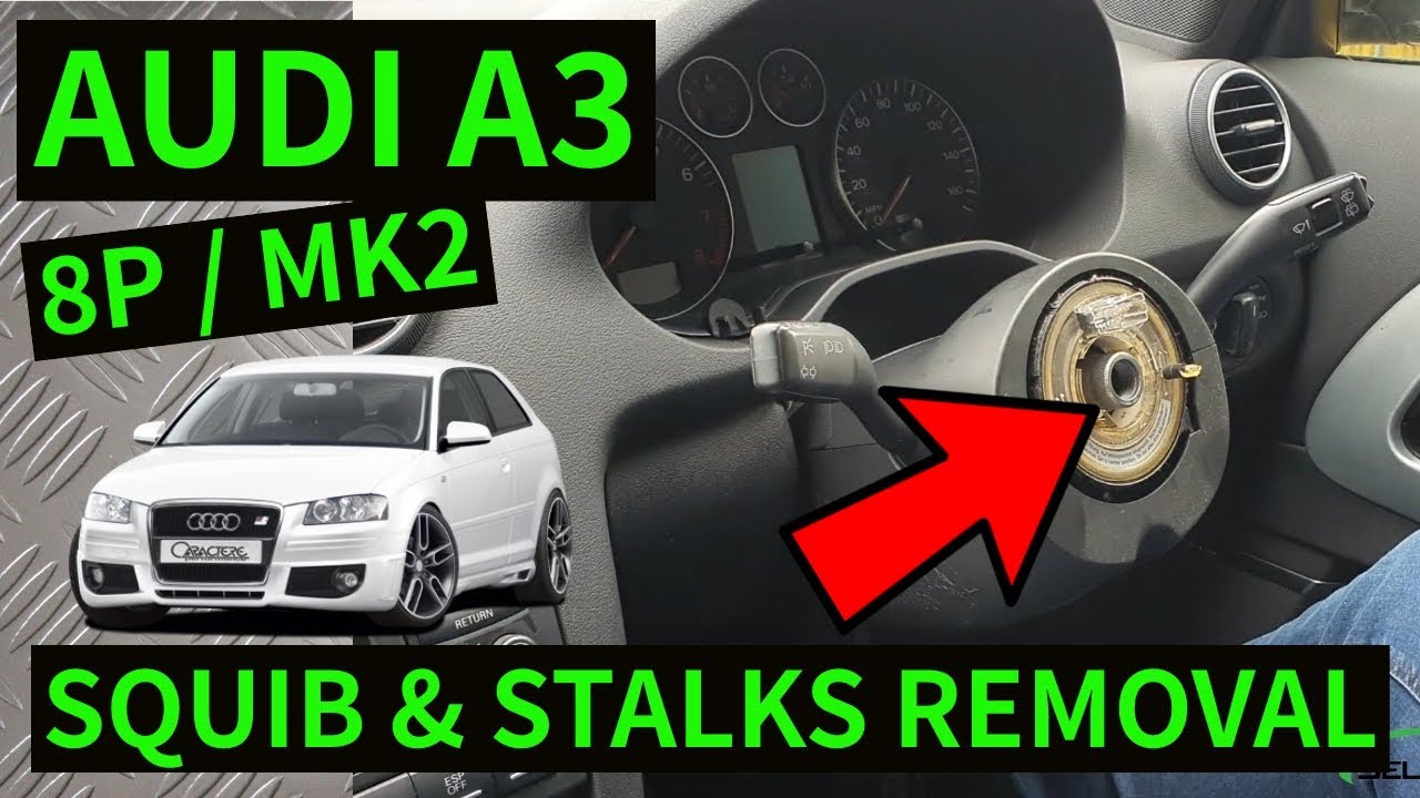AUDI A3 8P — как снять стеклоочистители, указатели поворотов, пиропатрон подушки безопасности, сн...