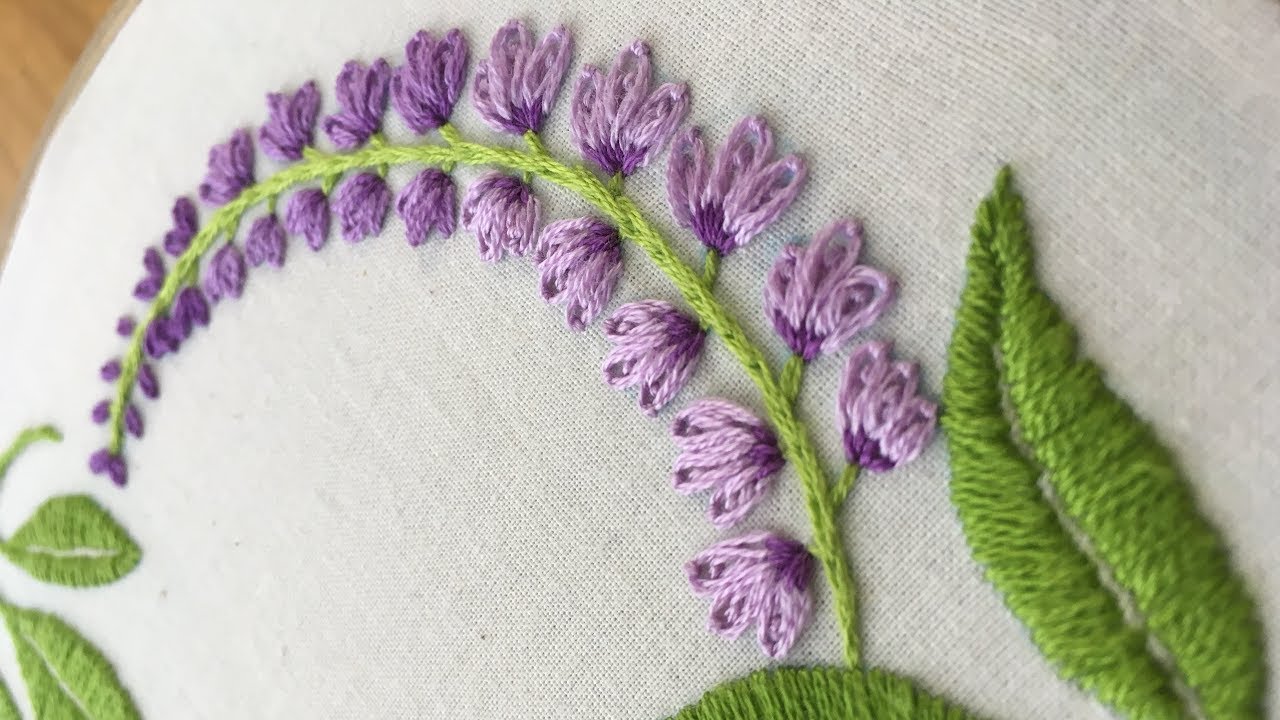 Hand Embroidery:Wisteria