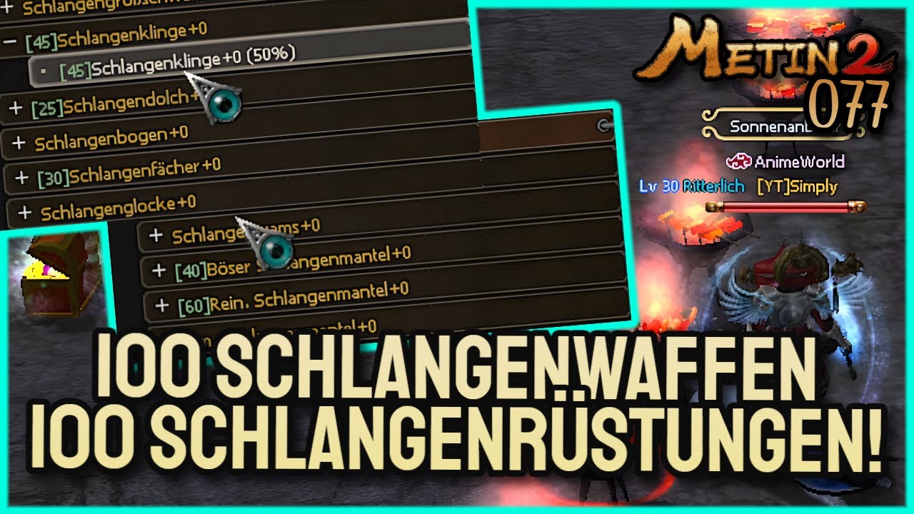 Metin2 DE 🦁 Tigerghost [ #077 ] 🦁 100x Schlangenwaffe & 100x Schlangenr&uuml;stung herstellen?!