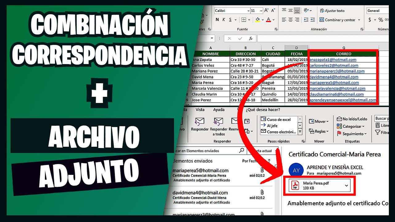 Como Enviar Correos Masivos por Outlook con Archivos ADJUNTOS desde Excel