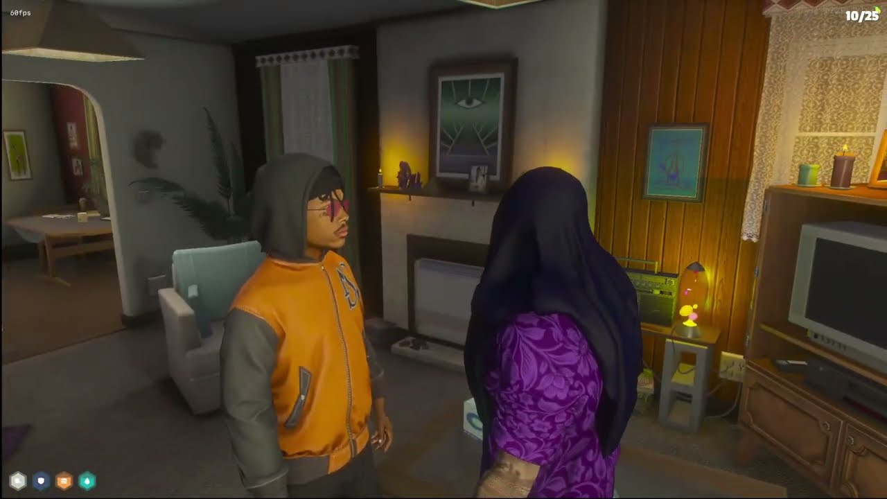 Larry talks to Lang and calms Ramee down after he gets Shot