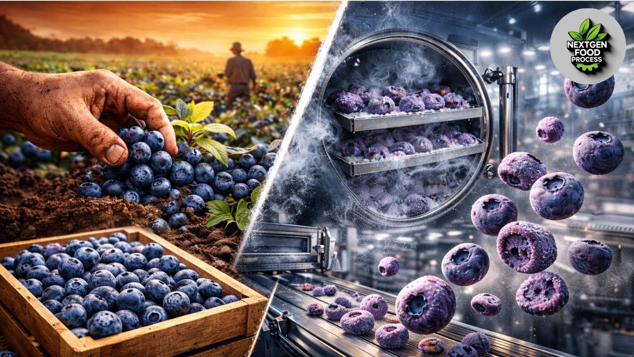 Inside the Blueberry Factory | Fresh Berries Turned Into Freeze-Dried Superfood