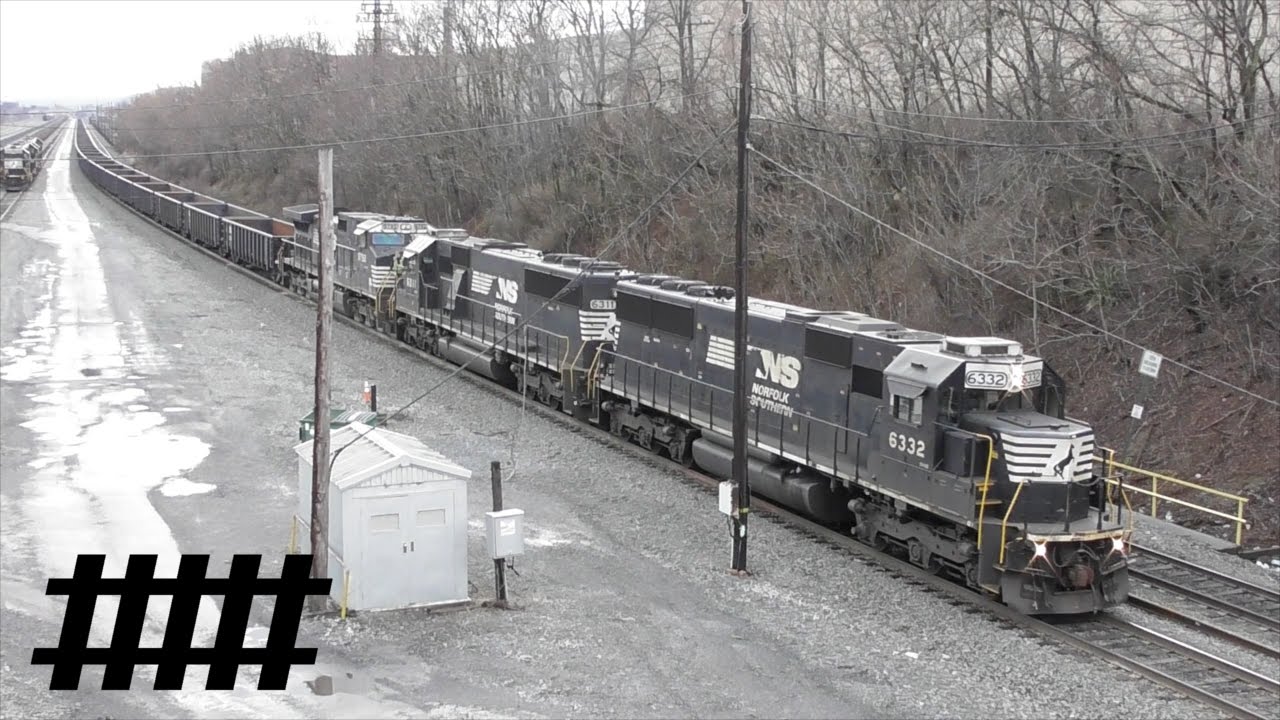 Crew Change & Uncoupling Helpers at Rose Yard in Altoona, PA With Norfolk Southern Trains