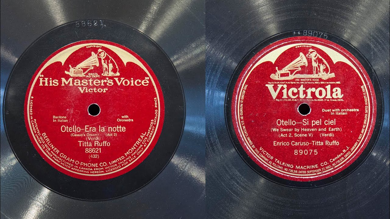 Era la notte... Si pel ciel • Enrico Caruso & Titta Ruffo (EMG Mark Xb Oversize Gramophone)