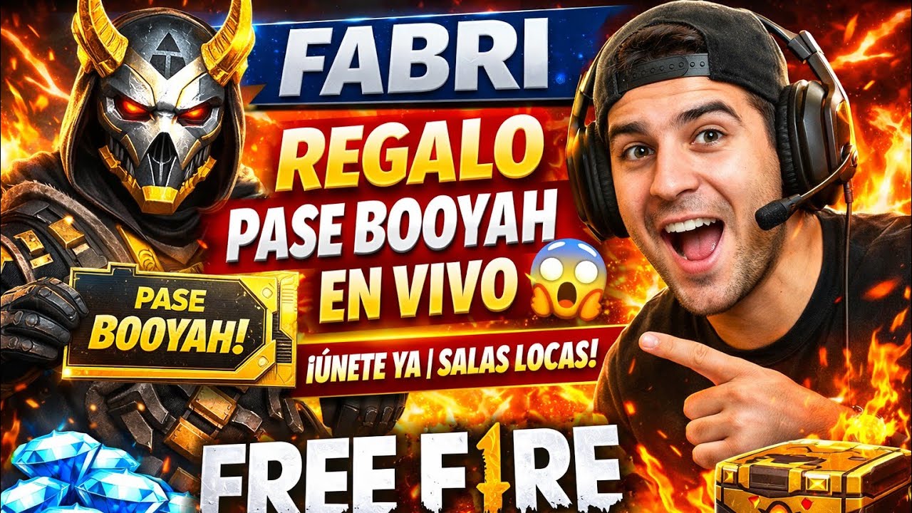 🎁 REGALO PASE BOOYAH EN VIVO 😱 ÚNETE YA | SALAS LOCAS 🔥 FREE FIRE