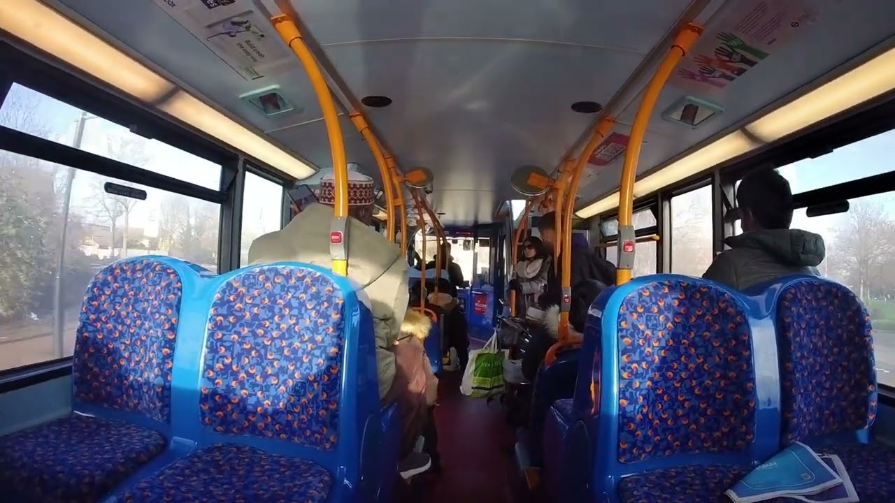 Journey on the London Bus route 472 from Plumstead Bus Garage to Central Thamesmead