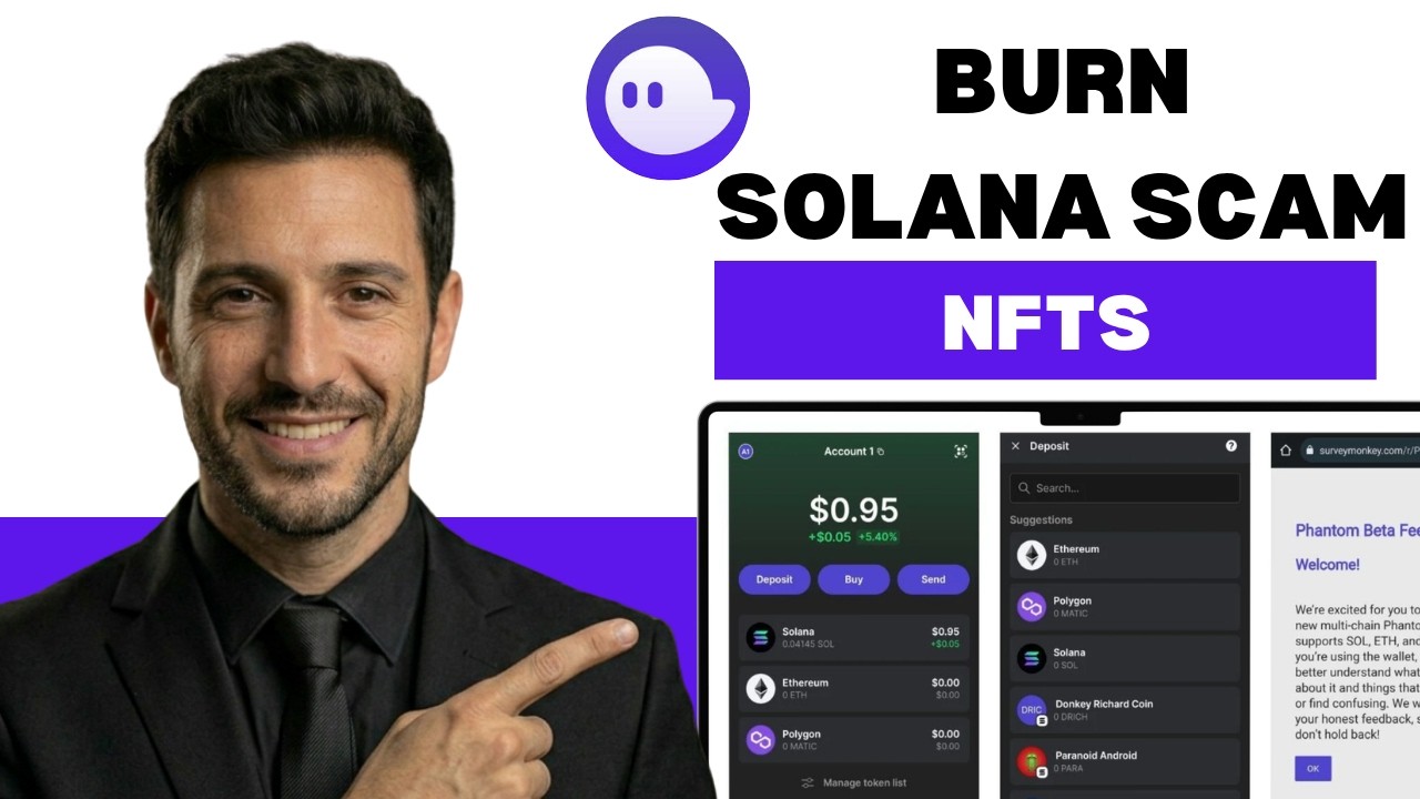 How to burn Solana scam NFTs in Phantom wallet  Burn token, delete spam (full guide)