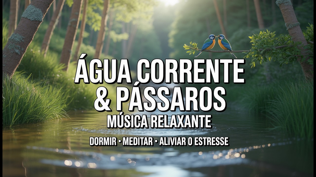 Som de Água Natural e Pássaros da Floresta 🌿 Relaxamento Profundo para Sono e Meditação
