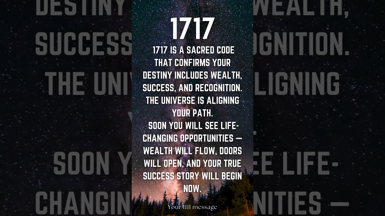 Your Riches Are Written in destiny  | 1717 angel number meaning #shorts #manifestation