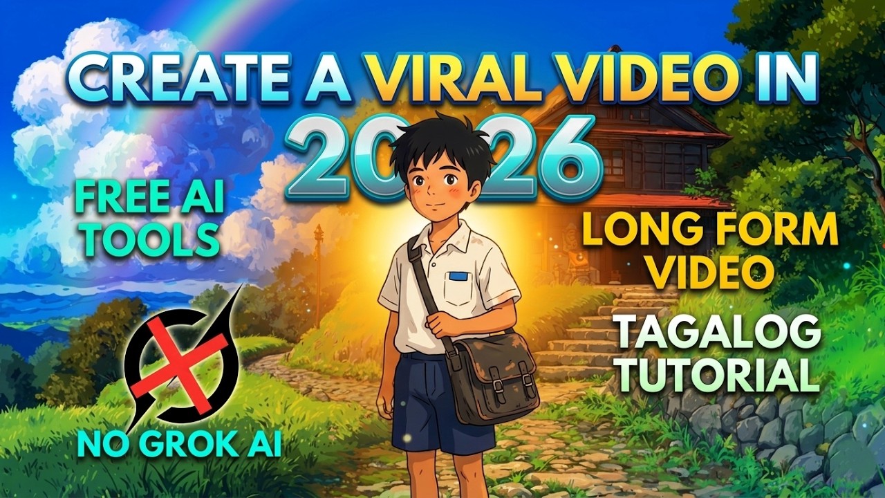 How to Create LONG Ghibli-Style Videos with FREE AI Tools (Full Tagalog Tutorial 2026)