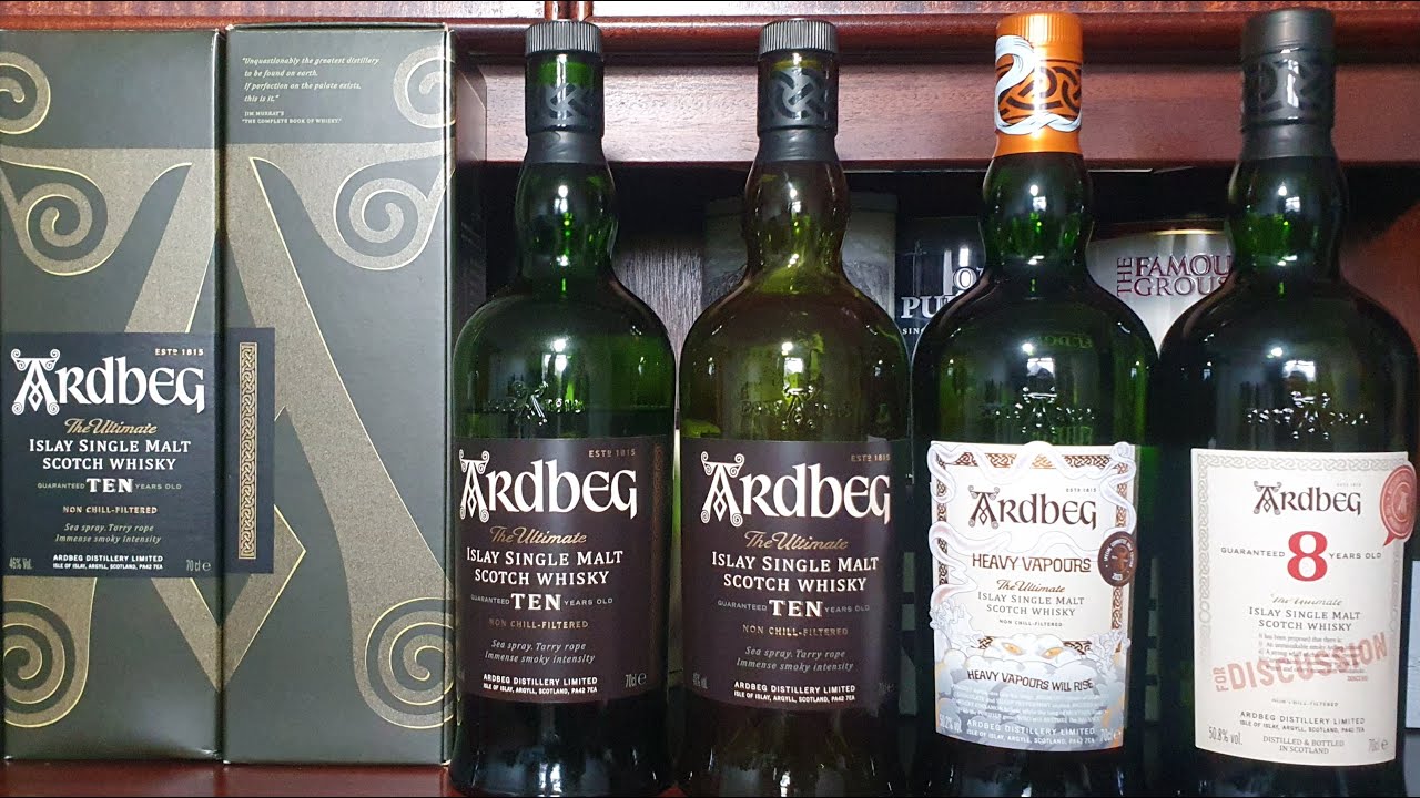 Дегустация и сравнение двух батчей peated виски Ardbeg 10 Y.O. 46% ABV, & Ardbeg committee release.