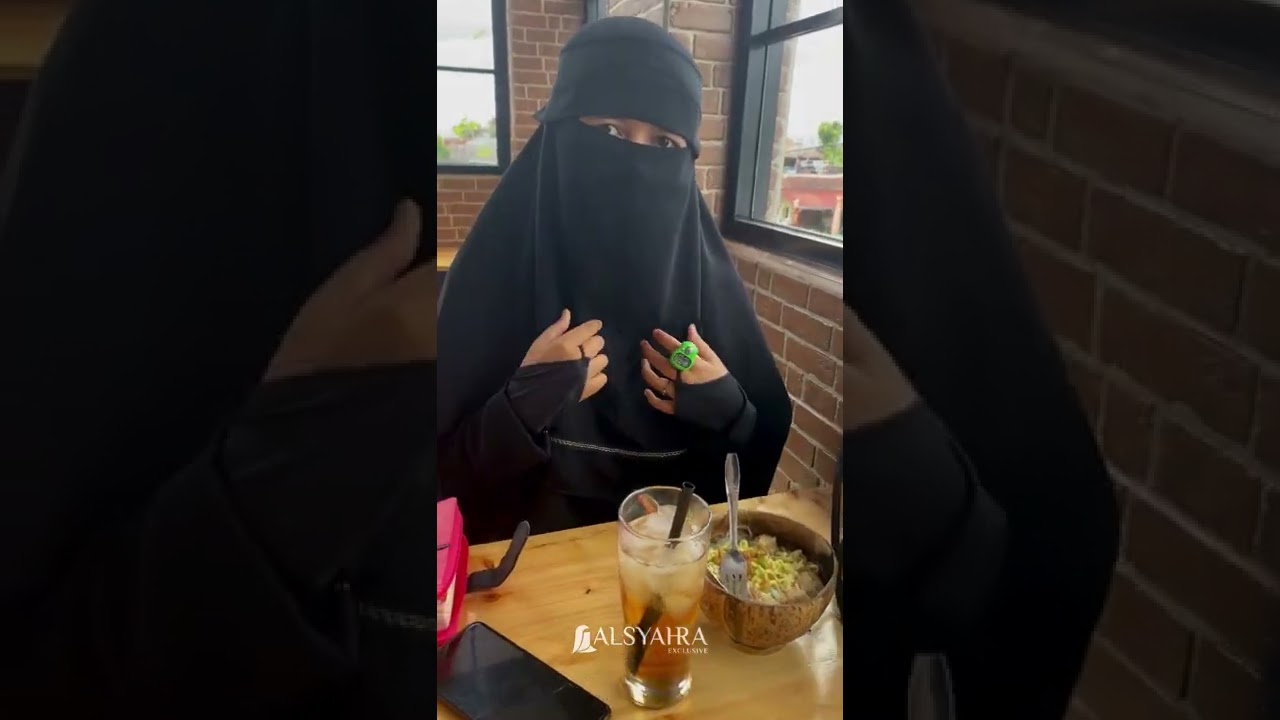 Tutorial simple cara pakai niqab poni pulldown by alsyahra exclusive #tutorial #shorts