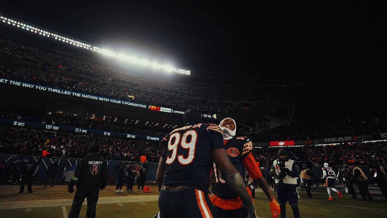 Bears Historic Win Celebration vs Packers in Wild Card Playoff Game | Shot on Sony FX3