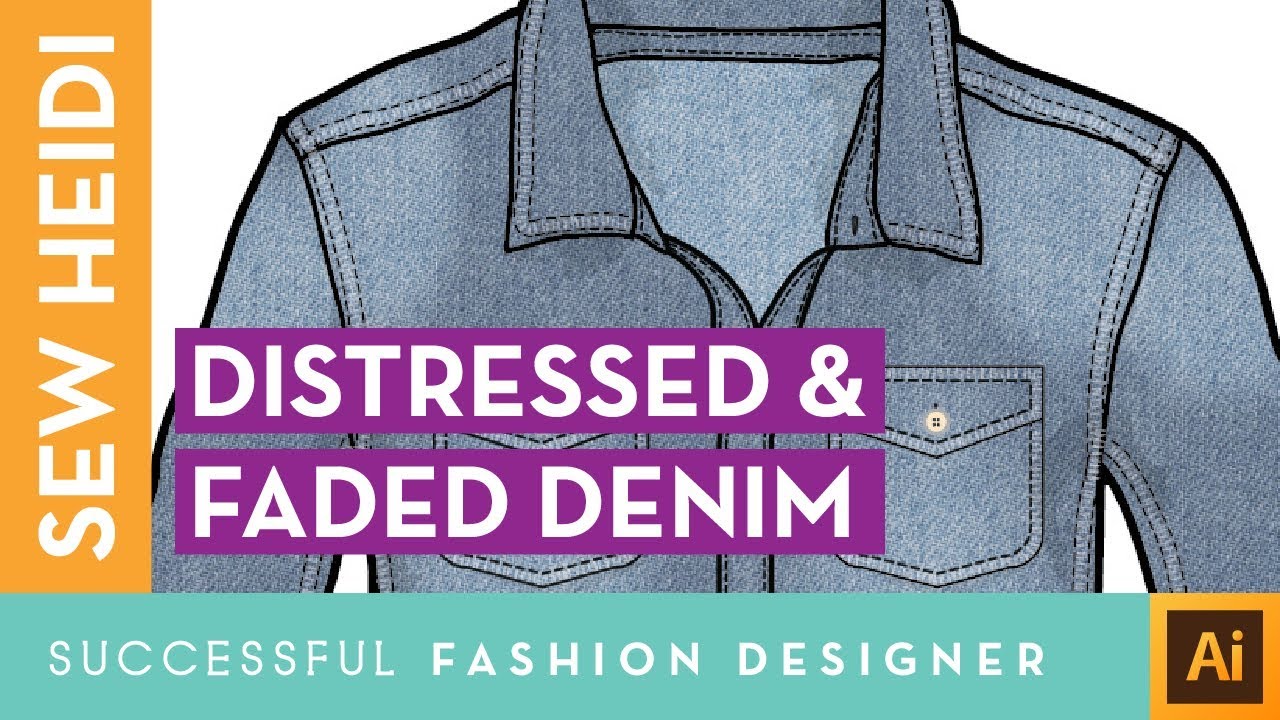Distressed & Faded Denim Effect in Illustrator