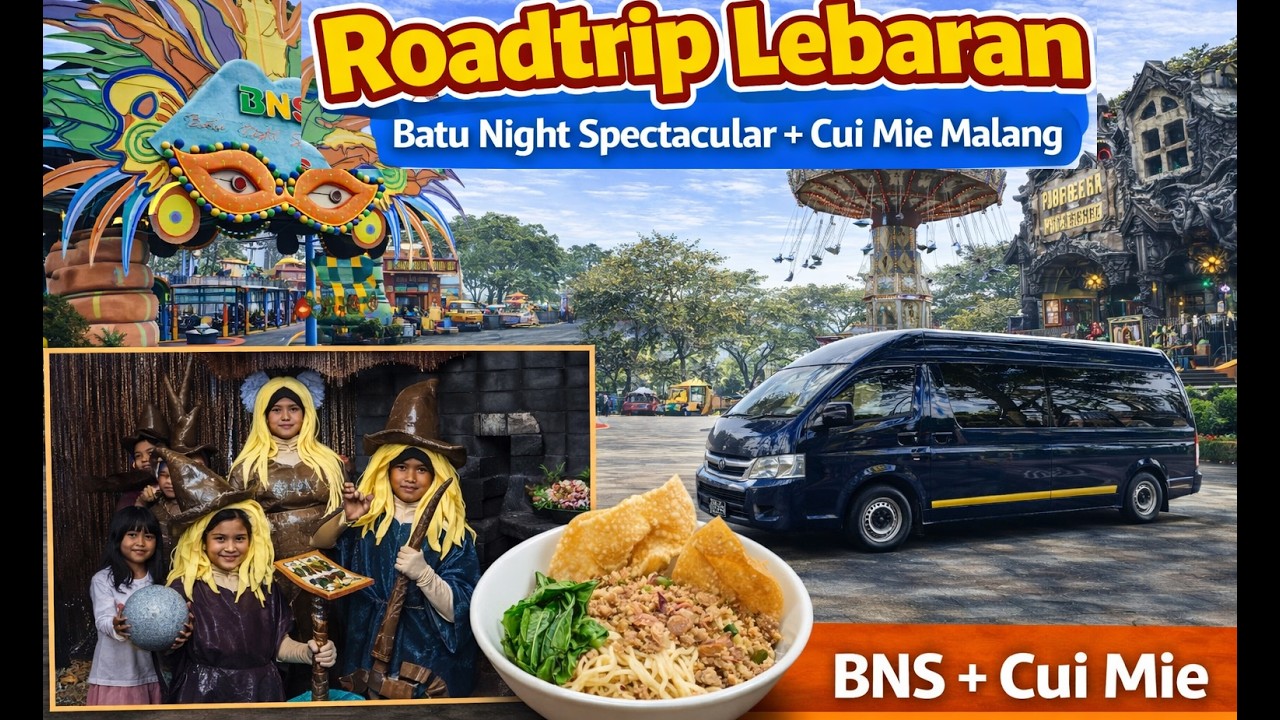 The Excitement of Batu Night Spectacular & Malang Cui Mie Culinary | Family Eid Roadtrip Ep. 2