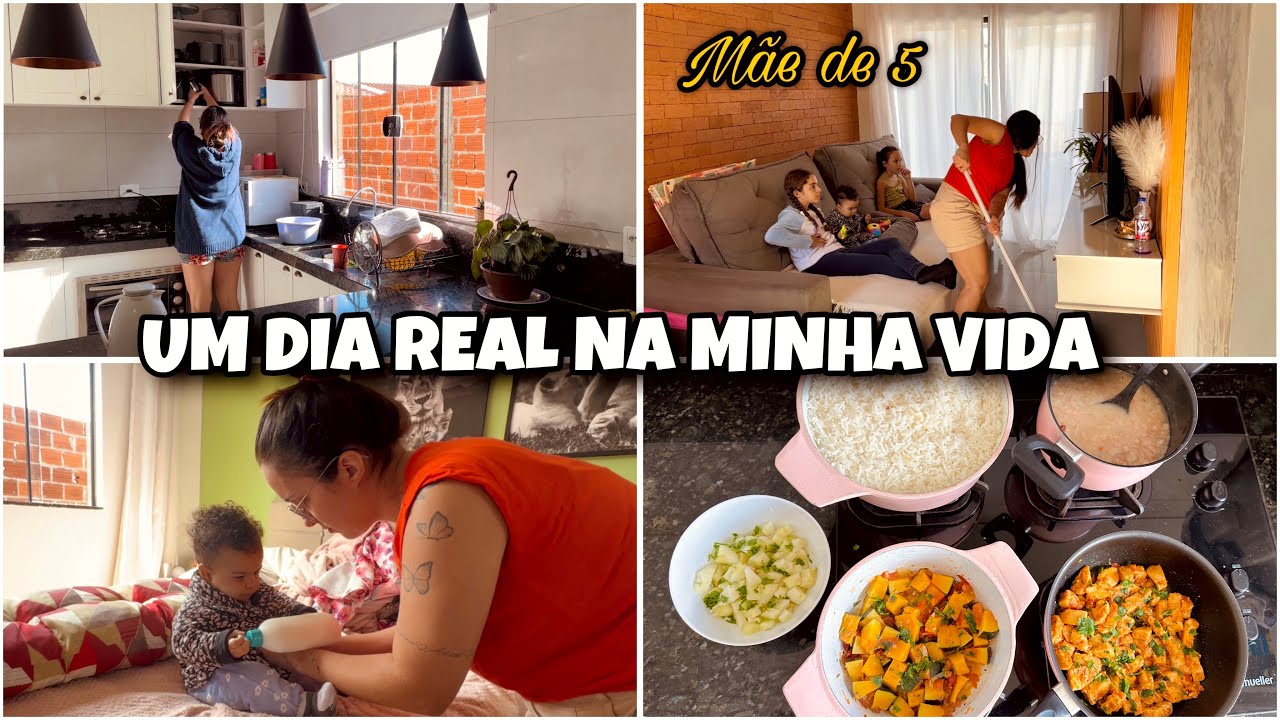 CUIDANDO DO LAR | ALMOÇO CASEIRO | TERAPIA | INSPIRAÇÃO | routine vlog with five children asmr