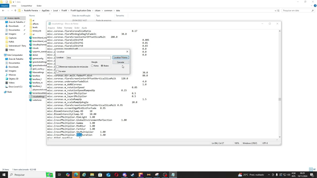COMO MUDAR A SATURA&Ccedil;&Atilde;O DA SUA CITIZEN - FIVEM 2024