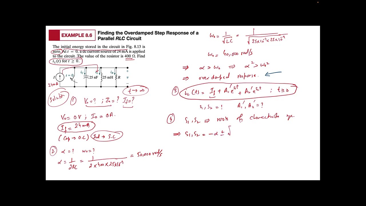 Lecture_7B: Circuit Problems for Step Response of a Parallel RLC circuit