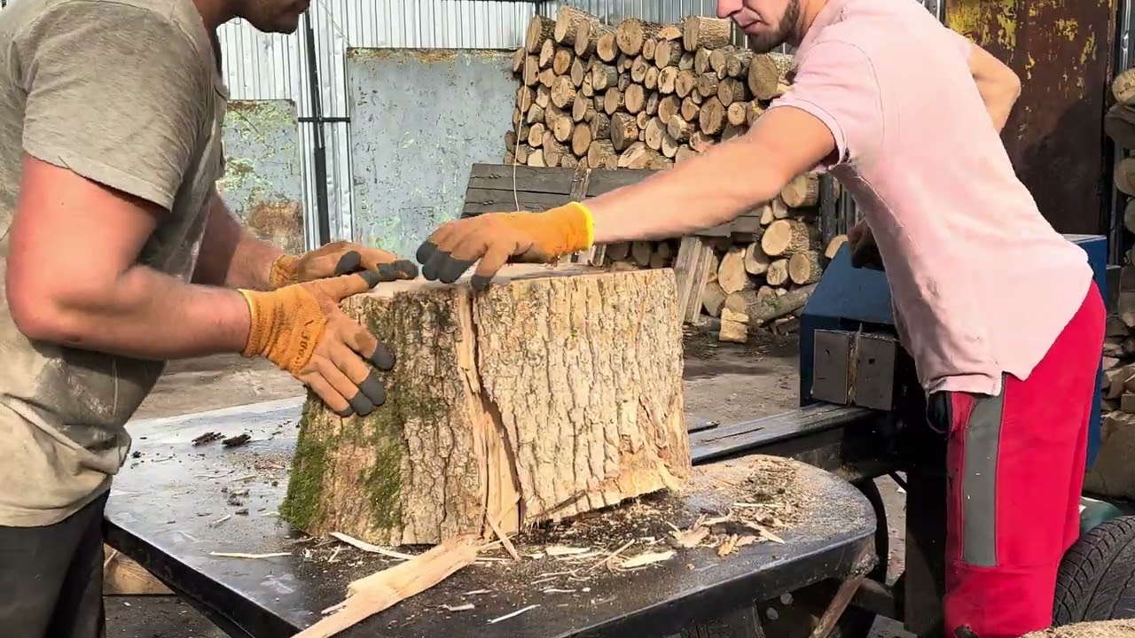40 Minutes of Satisfying Wood Splitting