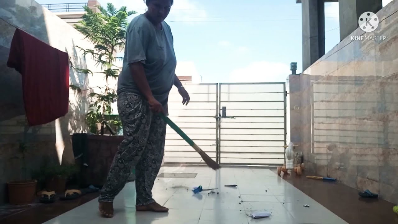 आज मेरा काम करने का बिल्कुल भी मन नहीं था/वक्त का पता ही नहीं चला/floor and outdoor cleaning vlog