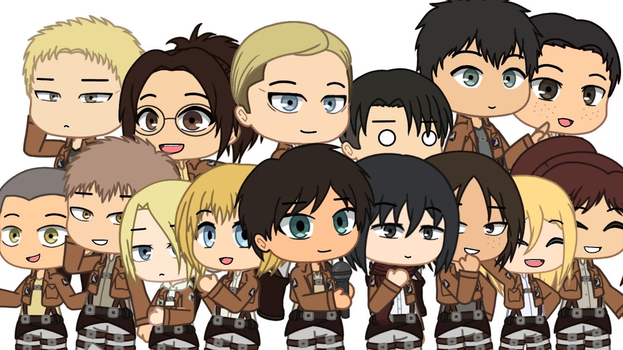 Aot characters singing! || Gacha Club