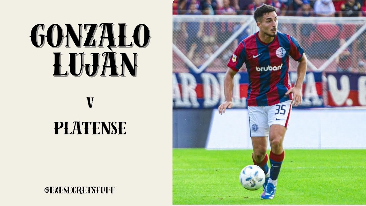 Gonzalo Lujan (San Lorenzo) v Platense. Torneo de la Liga 2023, fecha 13