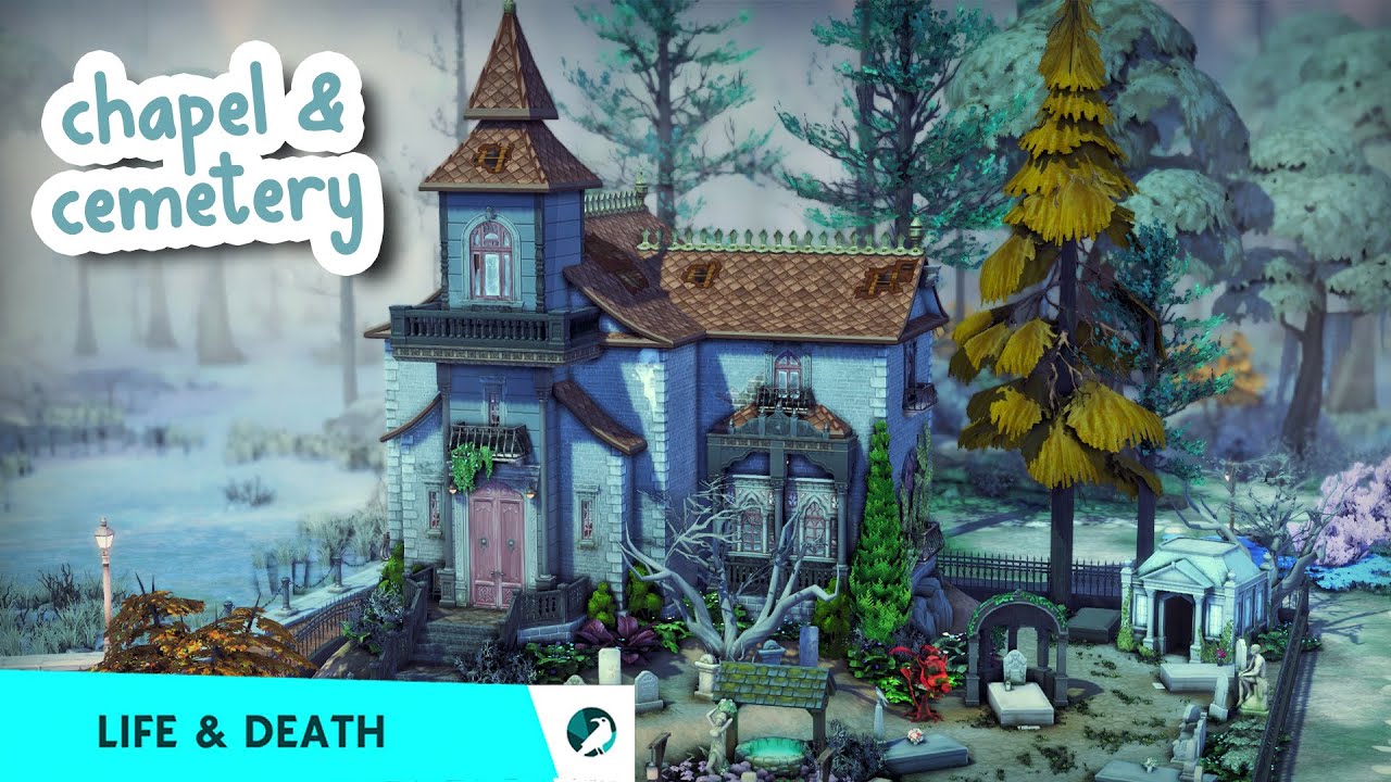 Old Chapel & Cemetery 🪦 || The Sims 4: Life & Death Speed Build