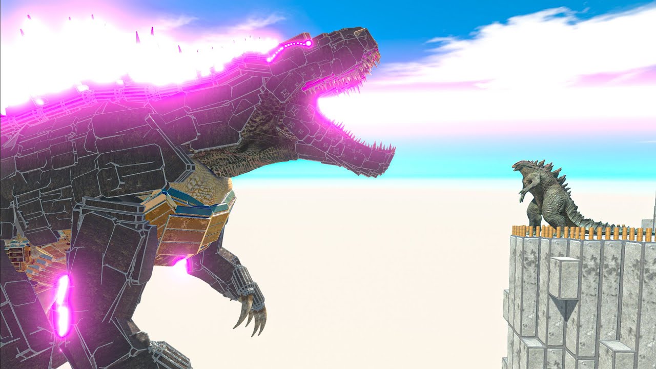 Evolved Godzilla vs. Big and Little Size Enemies - Animal Revolt Battle Simulator